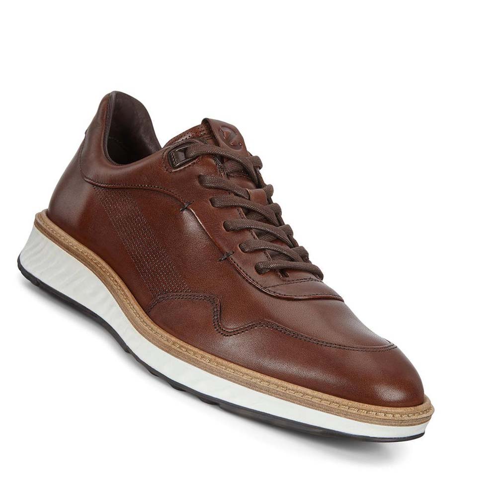 Men's Ecco St.1 Hybrid Sneakers Brown | Canada 646JPQ